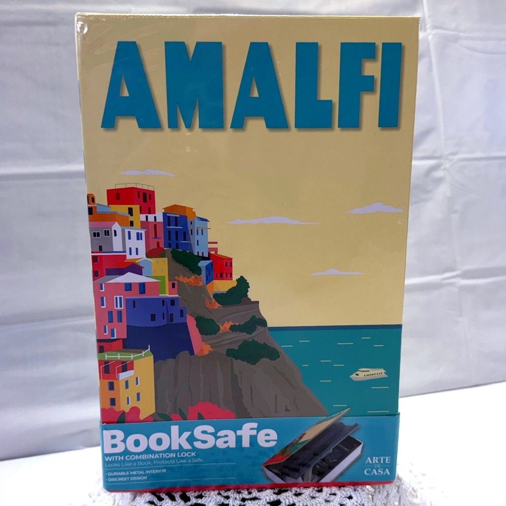 Book Safe Faux Book Lockable Safe Amalfi Shoreline 1211C8